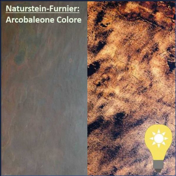 Naturstein-Furnier Transluszent Arcobaleone Colore